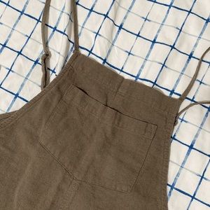 Doe & Rae Olive Cotton Jumpsuit Overalls